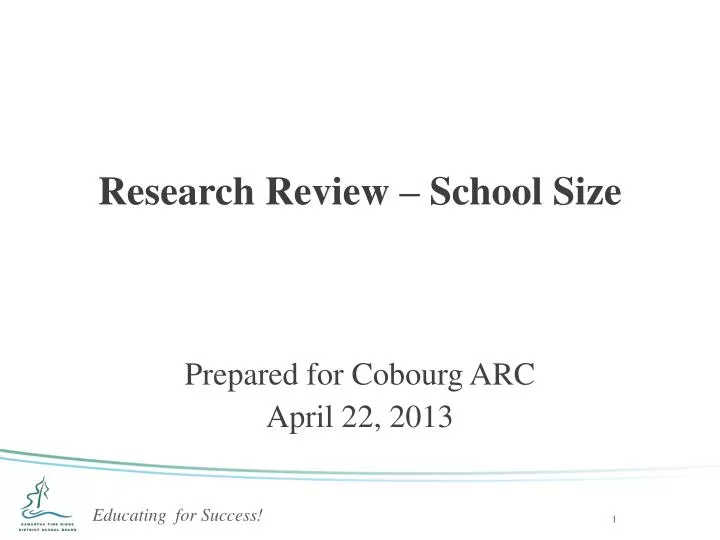 research review school size