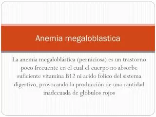 anemia megaloblastica