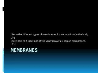 membranes
