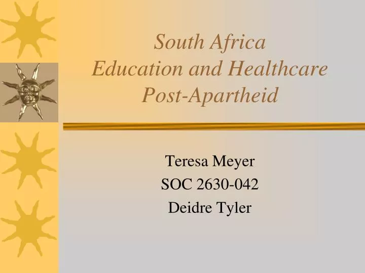 south africa education and healthcare post apartheid