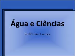 gua e ci ncias
