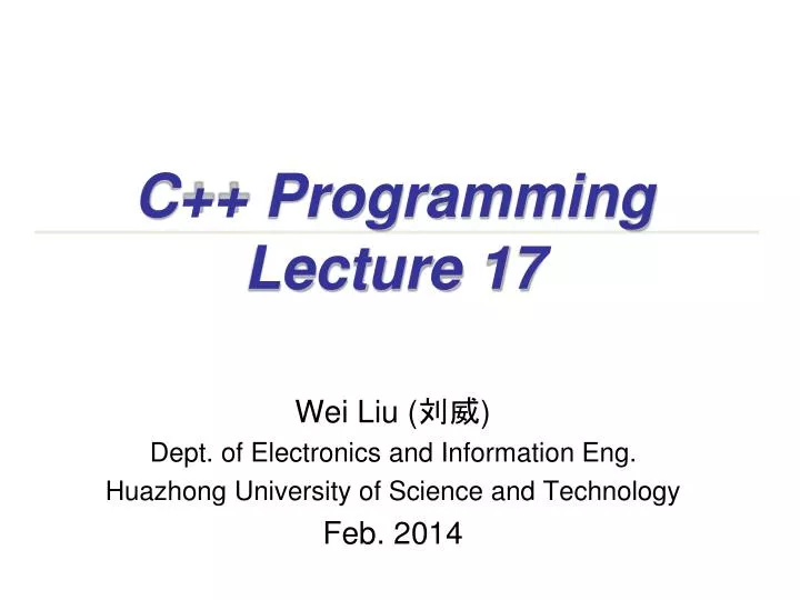 c programming lecture 17