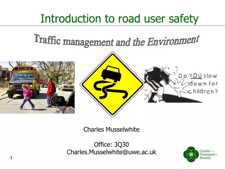 introduction to road user safety