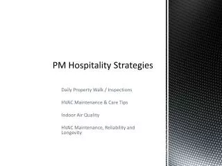 PM Hospitality Strategies