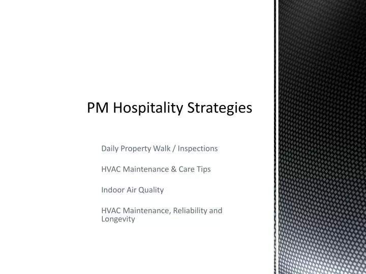 pm hospitality strategies