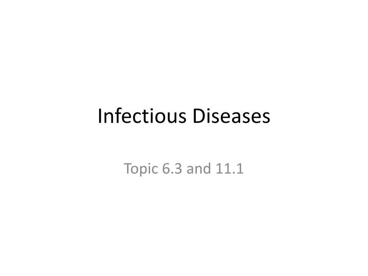 infectious diseases