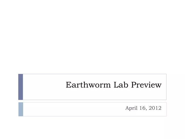 earthworm lab preview