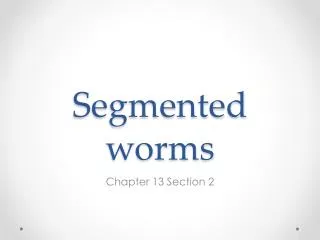 Segmented worms
