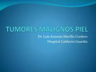 tumores malignos piel