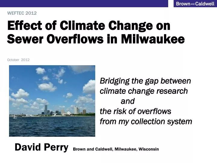effect of climate change on sewer overflows in milwaukee