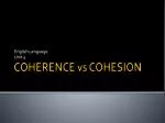 COHERENCE vs COHESION - slide 1