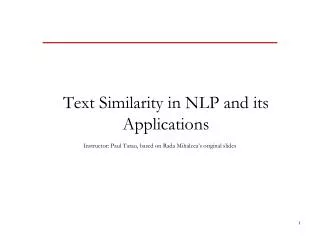 Text Similarity in NLP and its Applications