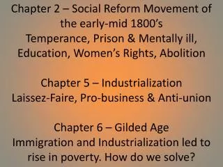 Chapter 8 The Progressive Movement