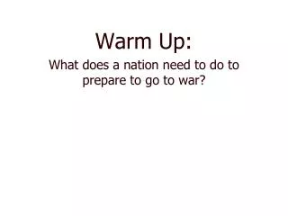 warm up