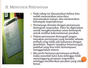 ii menyusun pertanyaan