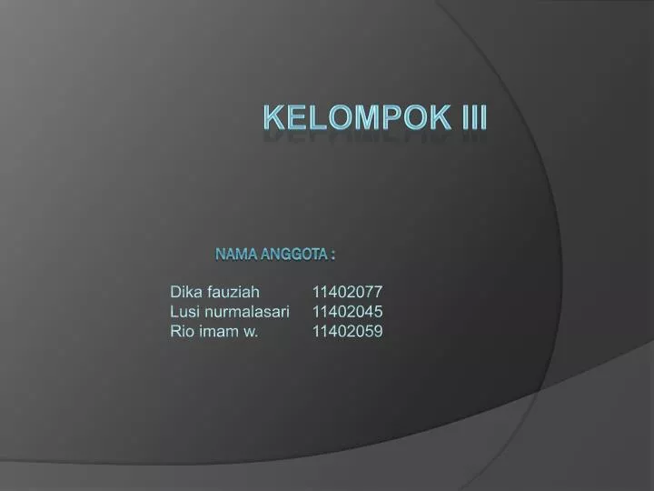 kelompok iii