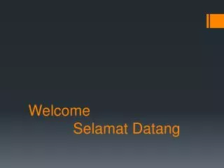 Welcome Selamat Datang