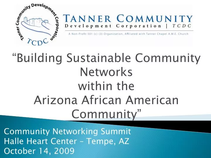 building sustainable community networks within the arizona african american community