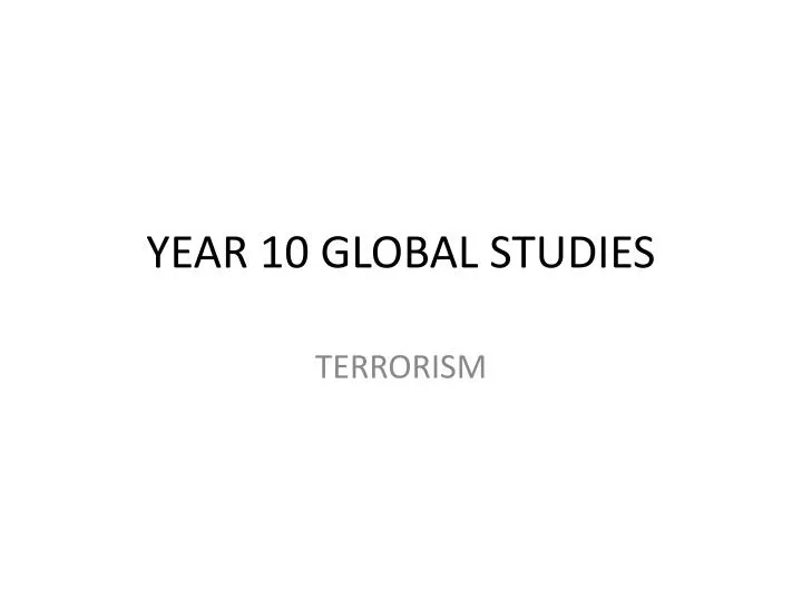 year 10 global studies