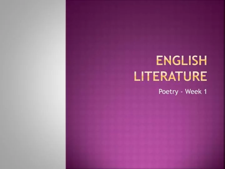 PPT - English Literature PowerPoint Presentation, Free Download - ID ...