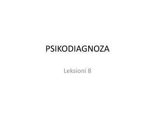 psikodiagnoza