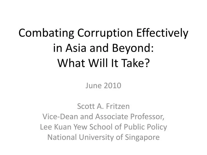 combating corruption effectively in asia and beyond what will it take