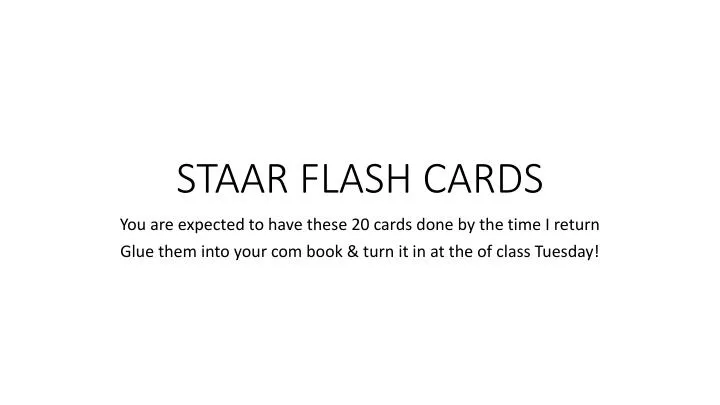 staar flash cards