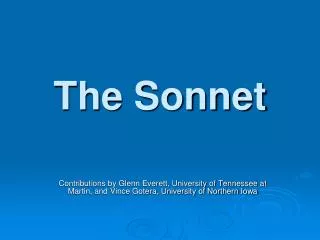 The Sonnet