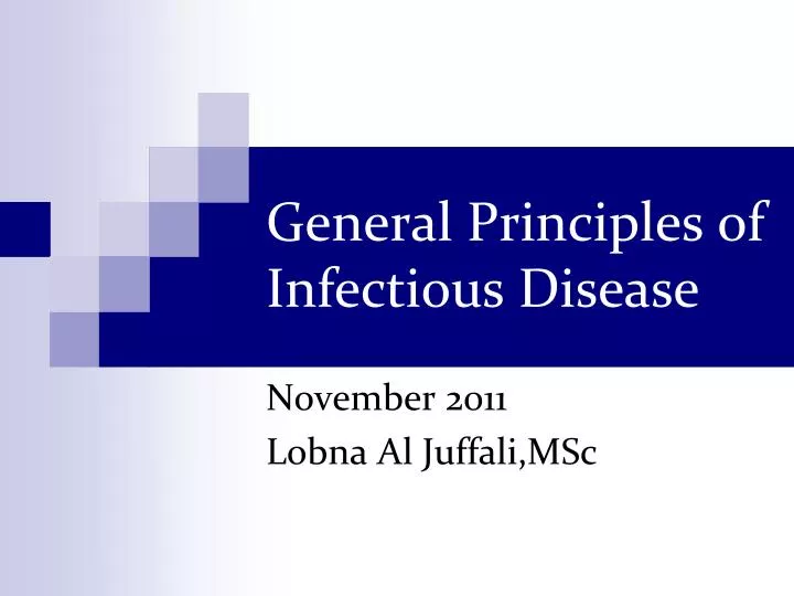 general principles of infectious disease