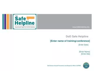 DoD Safe Helpline