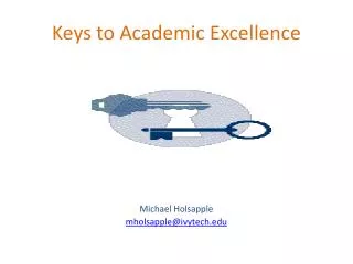 Keys to Academic Excellence