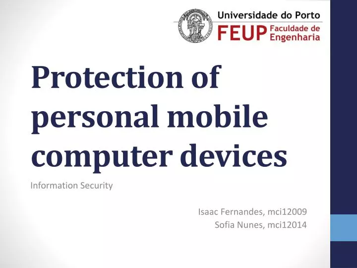 protection of personal mobile computer devices
