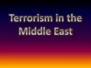 Terrorism in the Middle East