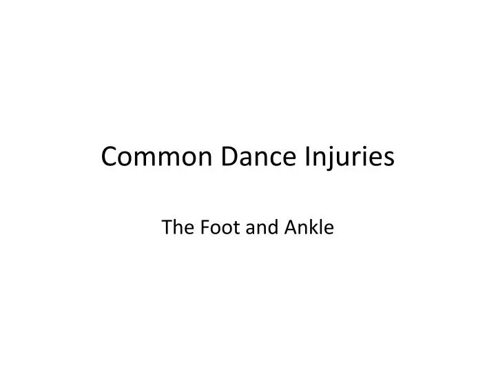 common dance injuries