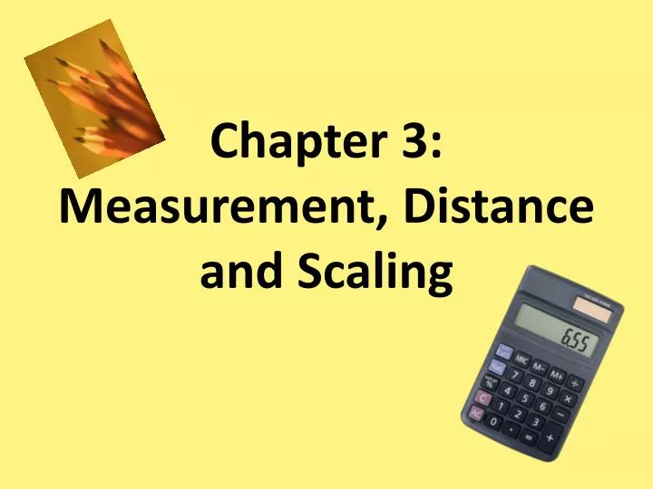 chapter 3 measurement distance and scaling