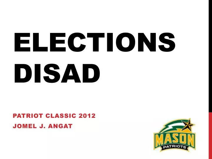elections disad