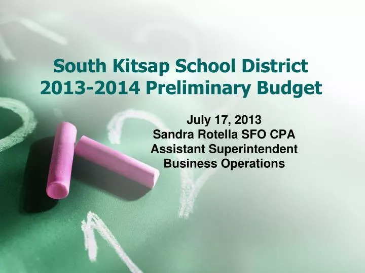 south kitsap school district 2013 2014 preliminary budget