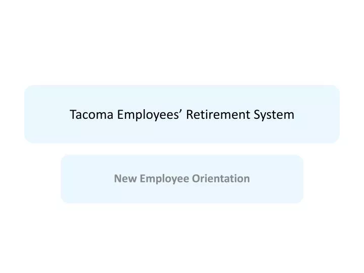 tacoma employees retirement system