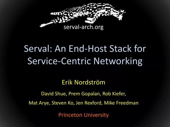 serval an end host stack for service centric networking