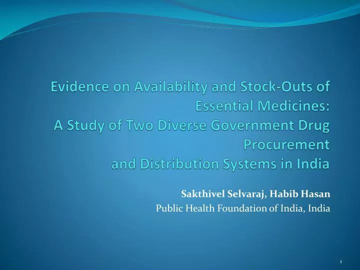 sakthivel selvaraj habib hasan public health foundation of india india