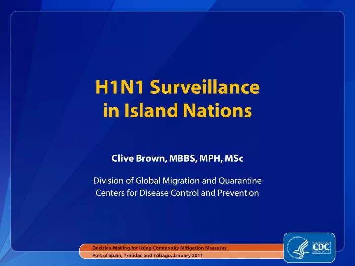 h1n1 surveillance in island nations
