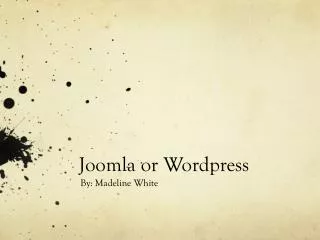 Joomla or Wordpress