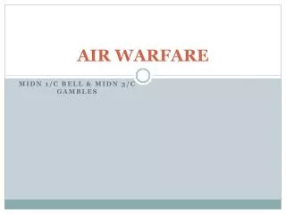 AIR WARFARE