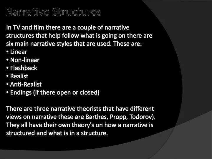 narrative structures