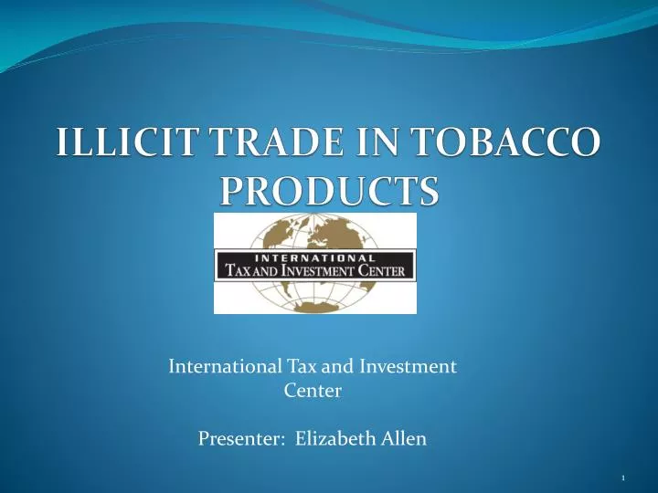 illicit trade in tobacco products