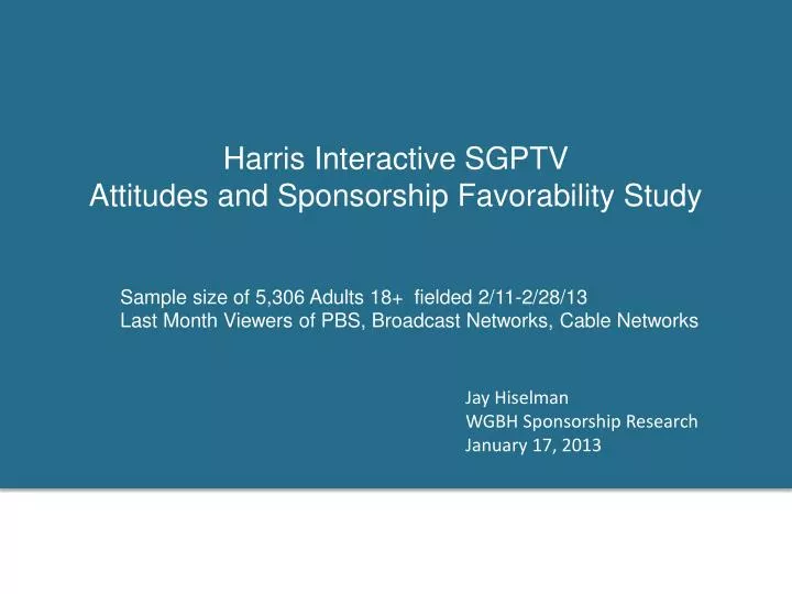 harris interactive sgptv attitudes and sponsorship favorability study
