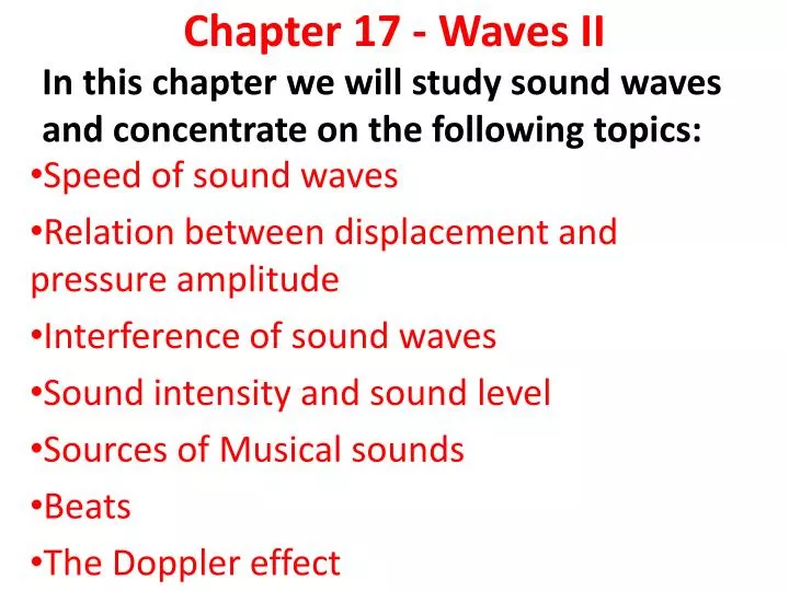 chapter 17 waves ii