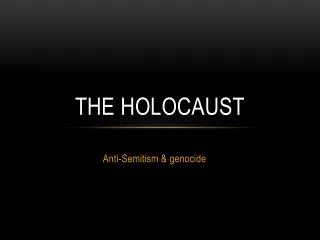 The holocaust