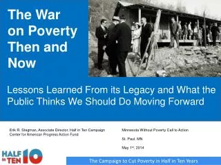 The War on Poverty Then and Now