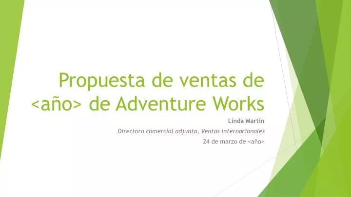 propuesta de ventas de a o de adventure works